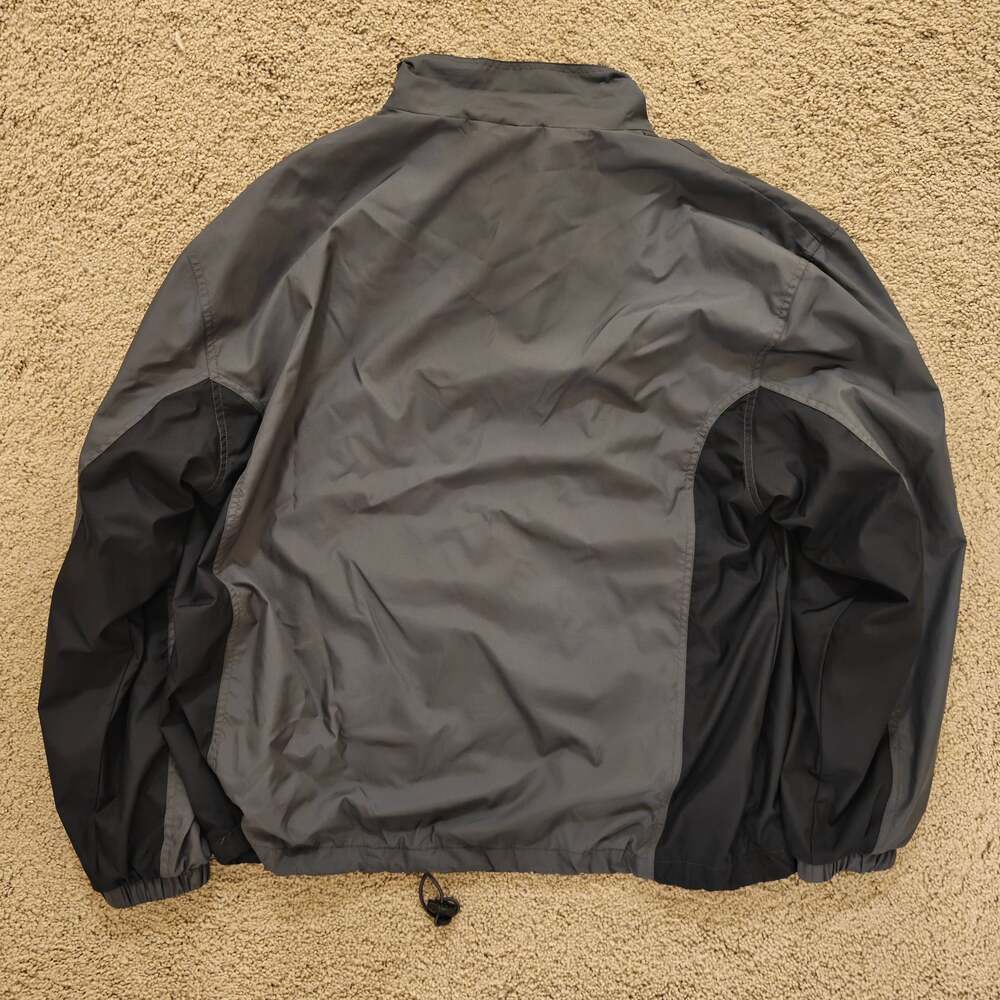 New Balance Vintage Two-Tone Gray and Black Full Zip Windbreaker Jacket Sz Large - Picture 5 of 8